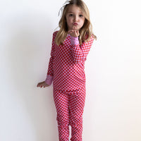 PINK + RED MINI CHECKER | LONG SLEEVE