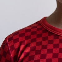 RED MINI CHECKER | LONG SLEEVE