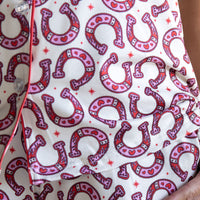 HORSESHOES | WOMEN'S BUTTON UP SHORT SLEEVE SET