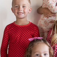 RED MINI CHECKER | LONG SLEEVE