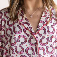 HORSESHOES | GIRLS' BUTTON UP SHORT SLEEVE SET