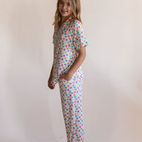 CANDY HEARTS | GIRLS' BUTTON UP SHORT SLEEVE SET