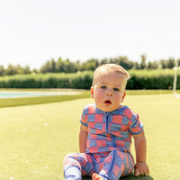 FREEDOM CHECKER | NEW* SHORT SLEEVE ZIPPER ONE PIECE