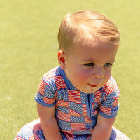 FREEDOM CHECKER | NEW* SHORT SLEEVE ZIPPER ONE PIECE