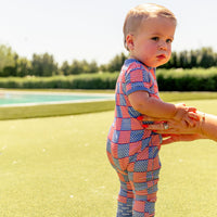 FREEDOM CHECKER | NEW* SHORT SLEEVE ZIPPER ONE PIECE