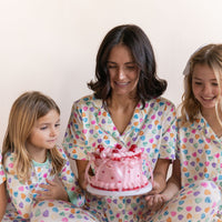 CANDY HEARTS | GIRLS' BUTTON UP SHORT SLEEVE SET