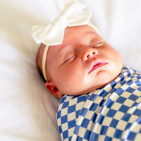 LIBERTY BLUE MINI CHECKER | SWADDLE