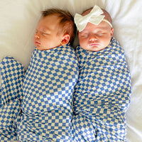 LIBERTY BLUE MINI CHECKER | SWADDLE