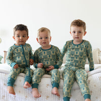 CHECKER LIGHTNING BOLTS | ZIPPER ONE PIECE