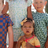 TEAL BIG SMILEYS | SHORT SET