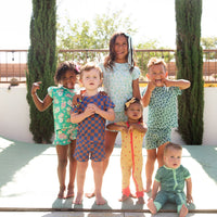 TEAL BIG SMILEYS | SHORT SET