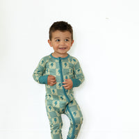 CHECKER LIGHTNING BOLTS | ZIPPER ONE PIECE