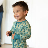 CHECKER LIGHTNING BOLTS | ZIPPER ONE PIECE