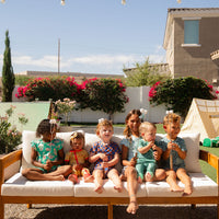 TEAL BIG SMILEYS | SHORT SET