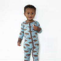 BROWN DINO | ZIPPER ONE PIECE