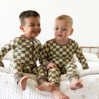 GREEN + BROWN CHECKER | LONG SLEEVE