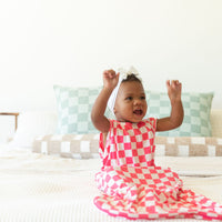 HOT PINK + WHITE CHECKER | SLEEP SACK