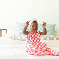 HOT PINK + WHITE CHECKER | SLEEP SACK