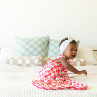 HOT PINK + WHITE CHECKER | SLEEP SACK