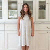 PASTEL FLORAL | RUFFLE SLEEVE DRESS