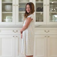 PASTEL FLORAL | RUFFLE SLEEVE DRESS