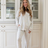 PASTEL FLORAL | WOMEN'S BUTTON UP LONG SLEEVE SET