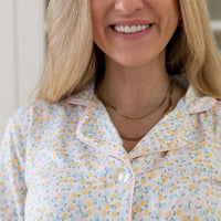 PASTEL FLORAL | WOMEN'S BUTTON UP LONG SLEEVE SET