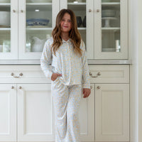 PASTEL FLORAL | GIRLS' BUTTON UP LONG SLEEVE SET