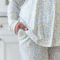 PASTEL FLORAL | GIRLS' BUTTON UP LONG SLEEVE SET