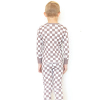 BROWN + WHITE CHECKER | LONG SLEEVE