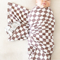 BROWN + WHITE CHECKER | SWADDLE
