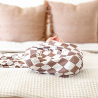 BROWN + WHITE CHECKER | SWADDLE