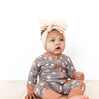 BROWN + RUST DAISY | ZIPPER ONE PIECE