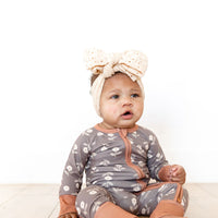 BROWN + RUST DAISY | ZIPPER ONE PIECE