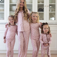PINK MUSHROOMS | GIRLS' BUTTON UP LONG SLEEVE SET