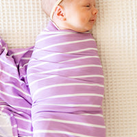 PURPLE + WHITE STRIPE | SWADDLE