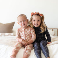 FALL MINI CHECKER | ZIPPER ONE PIECE