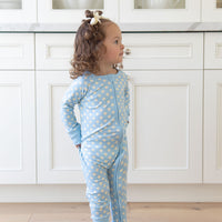 BLUE + YELLOW POLKADOTS | ZIPPER ONE PIECE