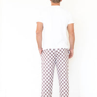 BROWN + WHITE CHECKER | MEN'S PANTS