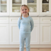 BLUE + YELLOW POLKADOTS | LONG SLEEVE