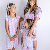 SEASHELLS | RUFFLE SLEEVE DRESS