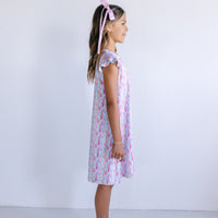 SEASHELLS | RUFFLE SLEEVE DRESS