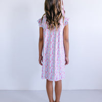 SEASHELLS | RUFFLE SLEEVE DRESS