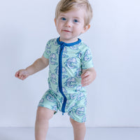 WAVES | SHORT ZIPPER ONE PIECE