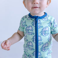 WAVES | SHORT ZIPPER ONE PIECE