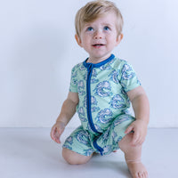 WAVES | SHORT ZIPPER ONE PIECE