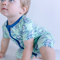 WAVES | SHORT ZIPPER ONE PIECE