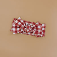BURGUNDY GINGHAM | BOW