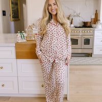 HOLIDAY FLORAL | WOMEN'S BUTTON UP LONG SLEEVE SET