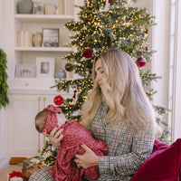 BURGUNDY MINI FLORAL | SWADDLE